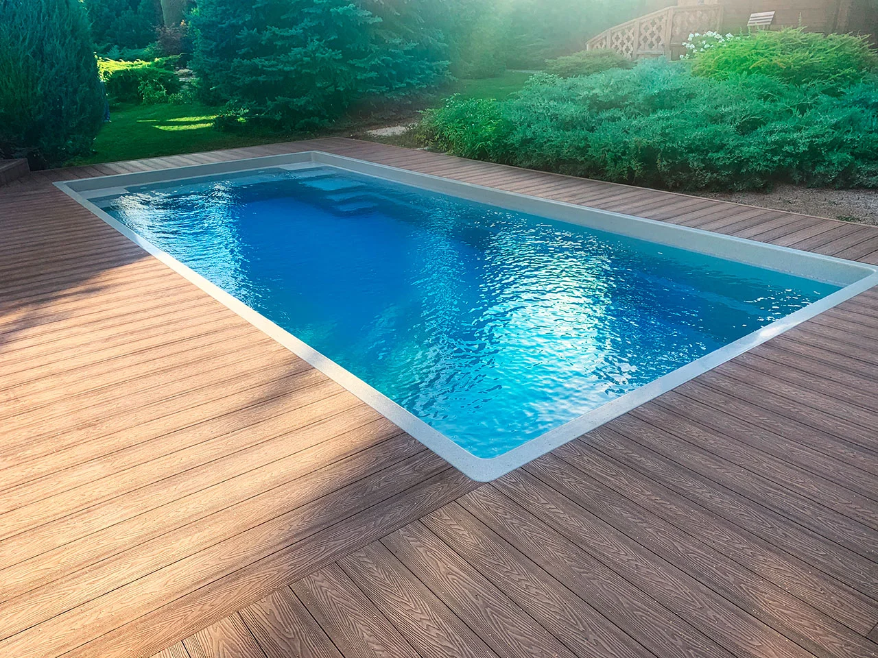 Deska tarasowa na basen Bruggan Elegant Light 3D Wine Brown