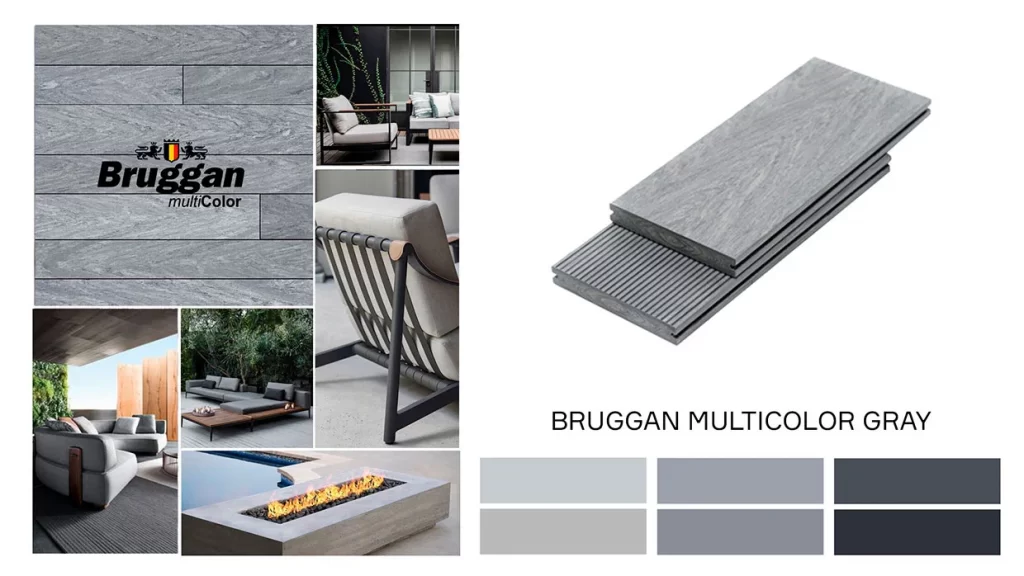 Projekt deski tarasowej Bruggan Multicolor Grey