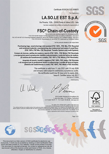 Сертифікат SGS CH-COC-008915. GS S.A. (Société Générale de Surveillance). Для архитекторів