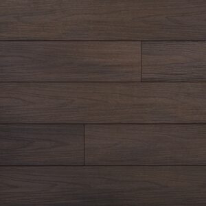 Dark shades of decking. Pros and cons. Walnut or Anthracite is a win-win option.