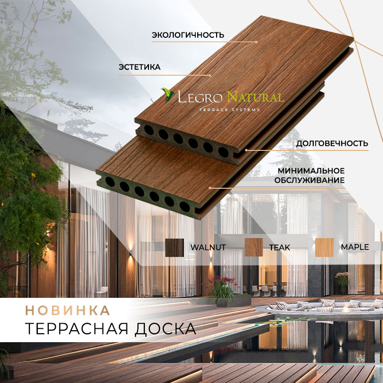 Новинка Террасная доска Legro Ultra Natural