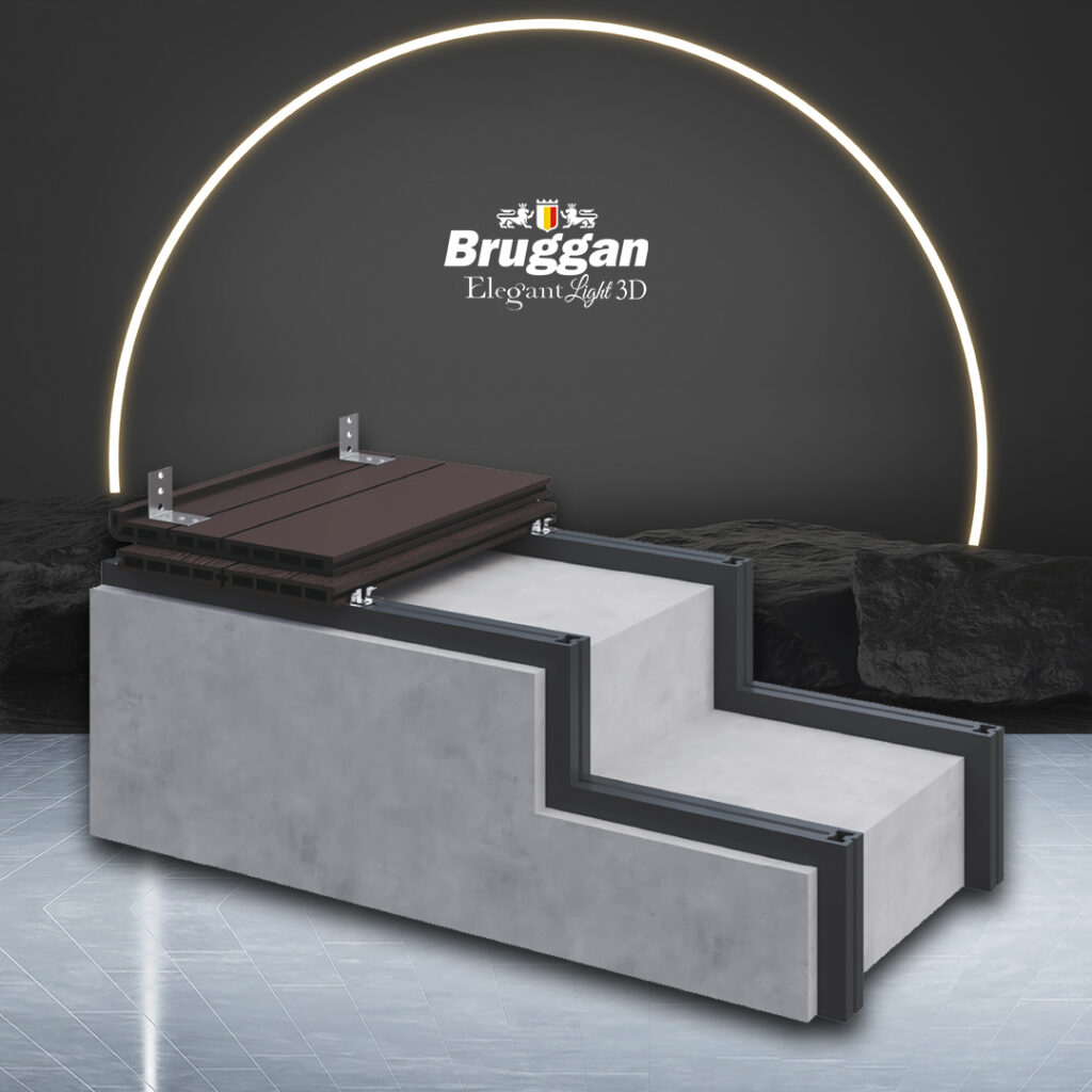 Neuheit der Saison – die Bruggan Elegant Stufe. Die Zubehörpalette von Bruggan und Legro wird ständig erweitert und jedes Jahr mit Neuheiten ergänzt.