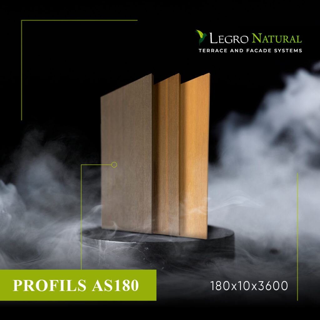 Universelles Profil AS180 für das Terrassen- und Fassadensystem Legro Natural