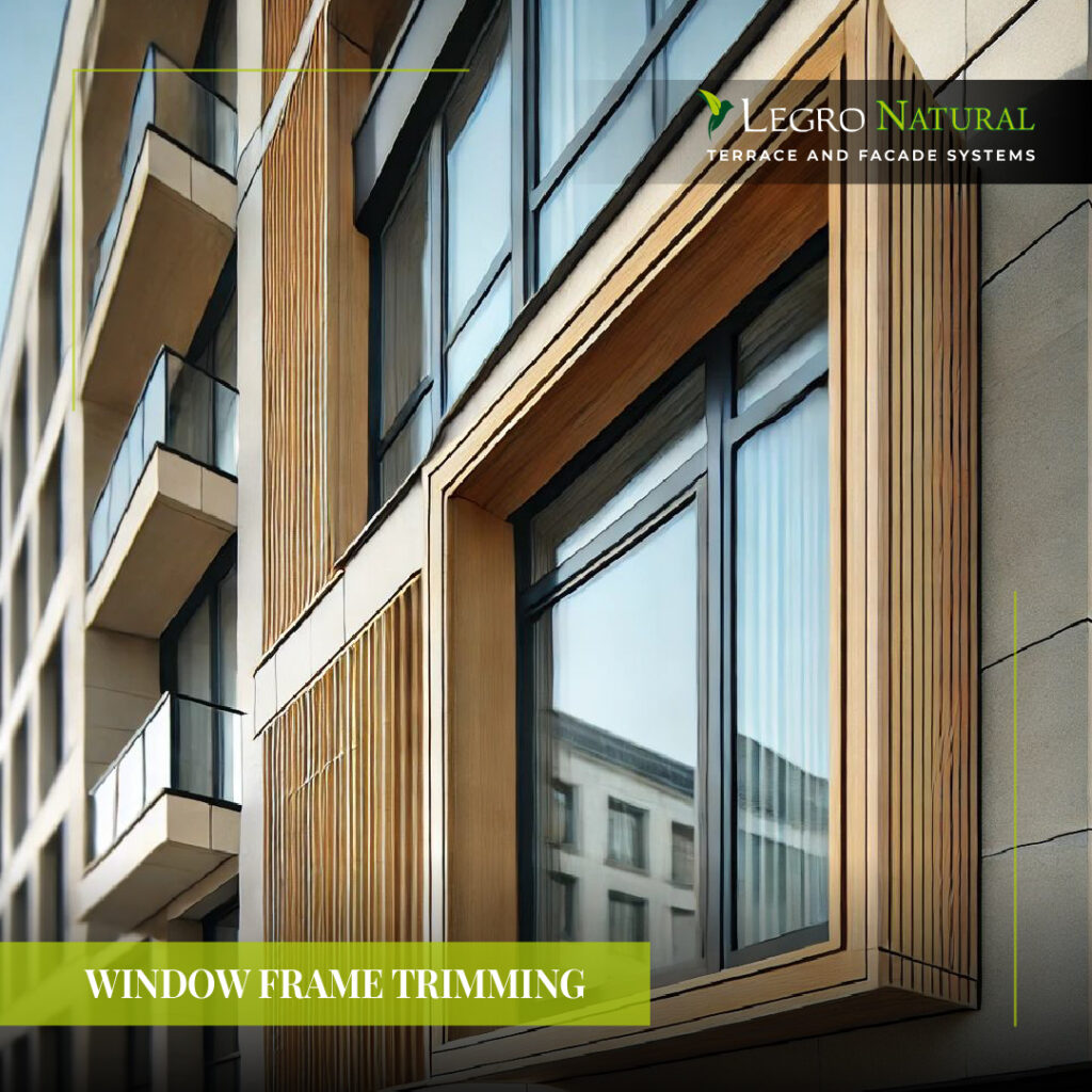 Universal Profile AS180 for Legro Natural Terrace and Facade Systems. Window Frame Trim