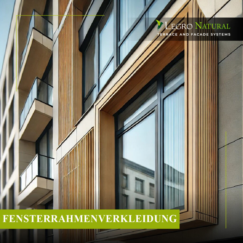 Universelles Profil AS180 für das Terrassen- und Fassadensystem Legro Natural. Fensterrahmenverkleidung