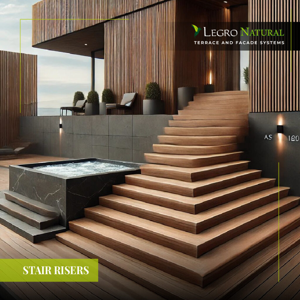 Universal Profile AS180 for Legro Natural Terrace and Facade Systems. Risers