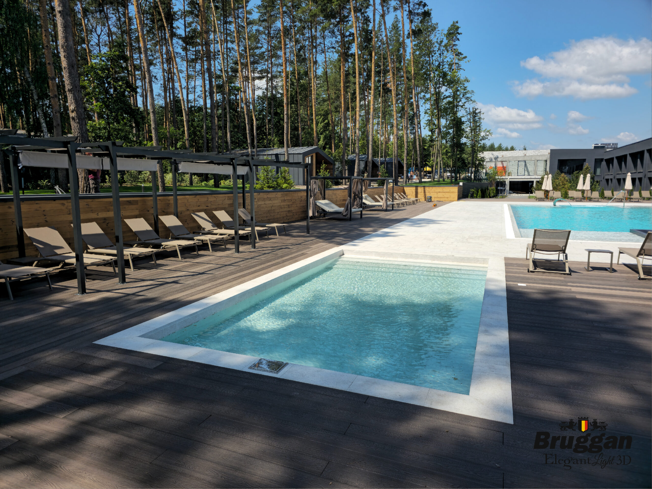 Терасна дошка Bruggan Elegant Light 3D Wine Brown. 3Д тиснення. Для терас, альтанок, веранд, басейнів, підшивки дахів.