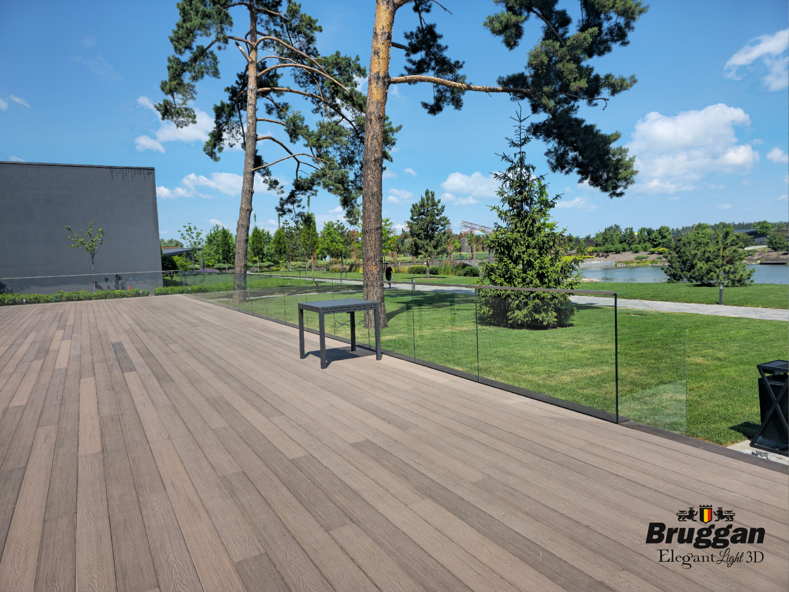Терасна дошка Bruggan Elegant Light 3D Wine Brown. 3Д тиснення. Для терас, альтанок, веранд, басейнів, підшивки дахів.
