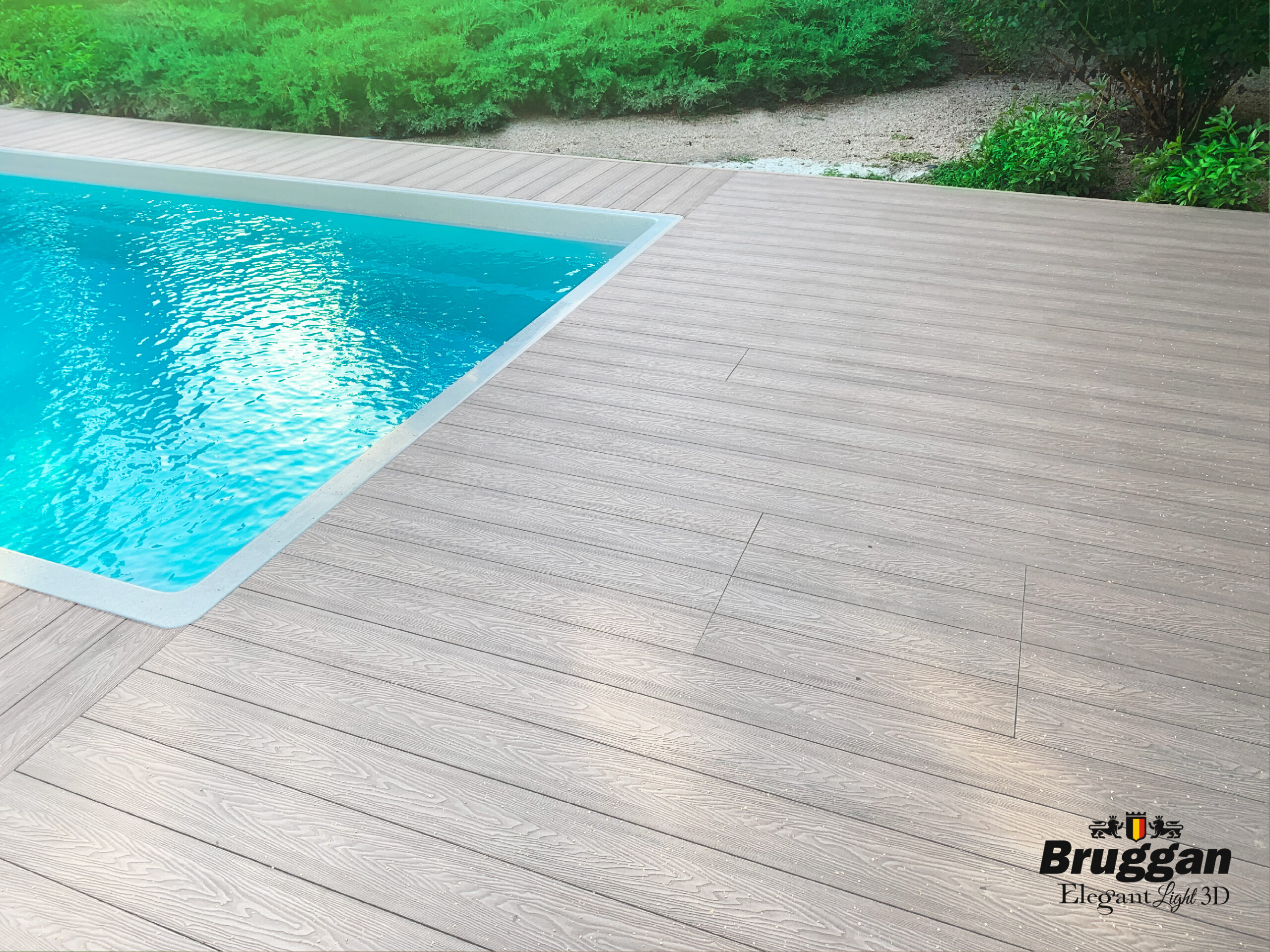 Терасна дошка Bruggan Elegant Light 3D Cream Latte. 3Д тиснення. Для терас, веранд, басейнів, альтанок, підшивки дахів.