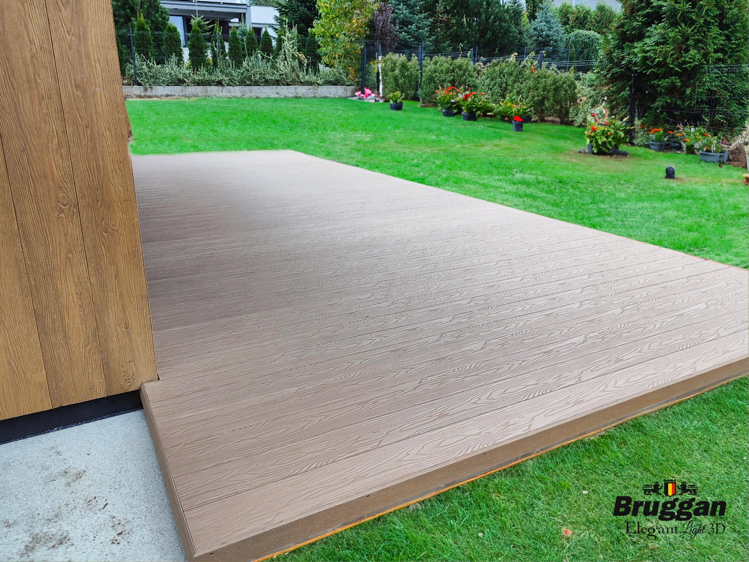 Террасная доска Bruggan Elegant Light 3D Copper Natural. 3Д рисунок дерева. Для террас, веранд, бассейнов, подшивки крыш.
