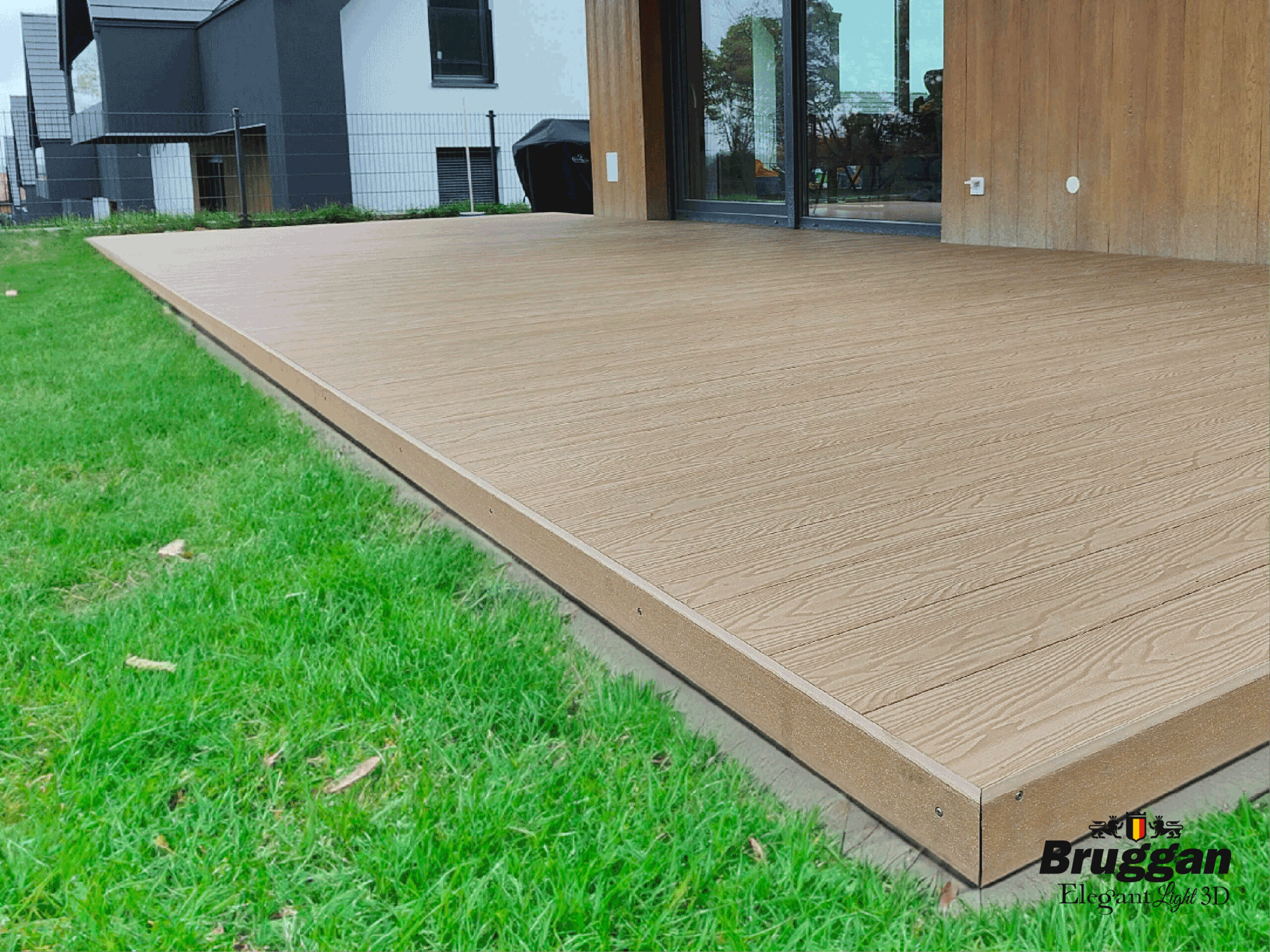 Террасная доска Bruggan Elegant Light 3D Copper Natural. 3Д рисунок дерева. Для террас, веранд, бассейнов, подшивки крыш.