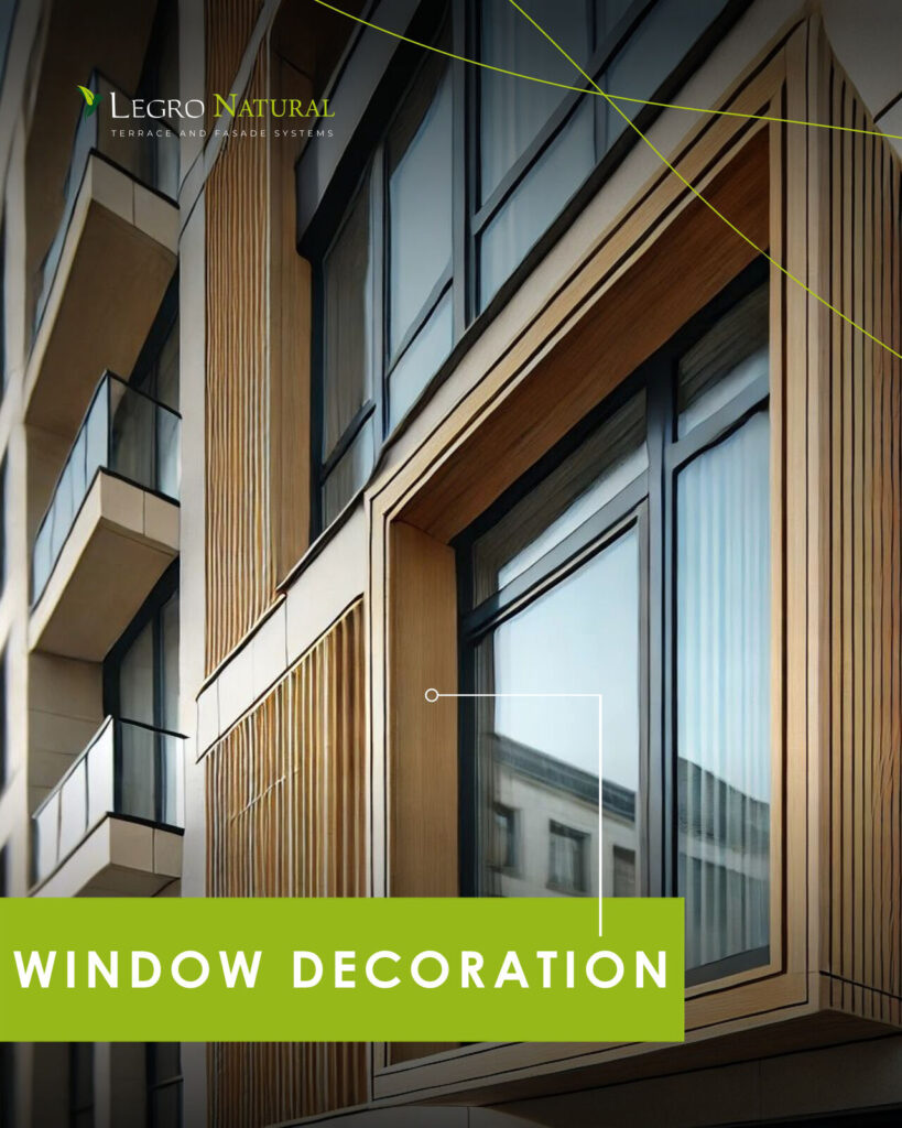 New - universal profile AS180 for Legro Natural terrace and facade system. Finishing window openings