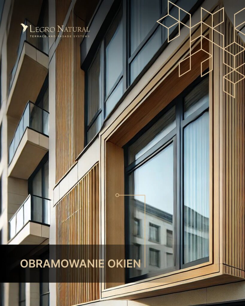 Nowy produkt — uniwersalny profil AS180 do systemów tarasowych i elewacyjnych Legro Natural. Obramowanie okien