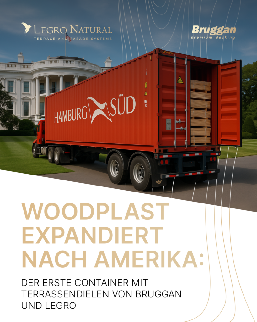 Wir freuen uns, ein wichtiges Ereignis mit unserem gesamten Team zu teilen! Der erste Container mit Terrassendielen von Bruggan und Legro wurde erfolgreich in den USA entladen.